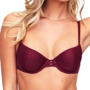 Adore Me Holly Red Underwired Demi Bra Size 38 B